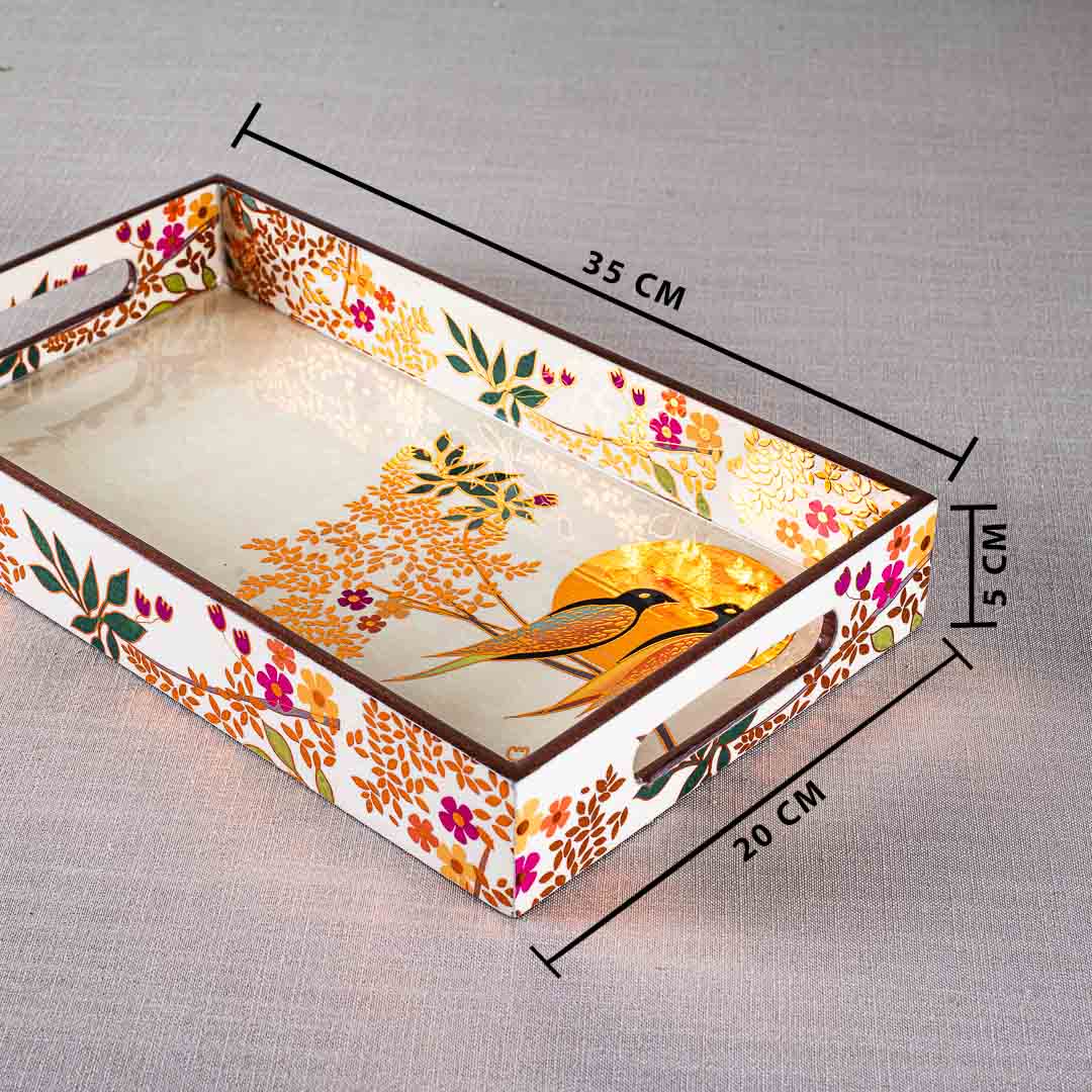 Premium Leaf Rectangle MDF Tray