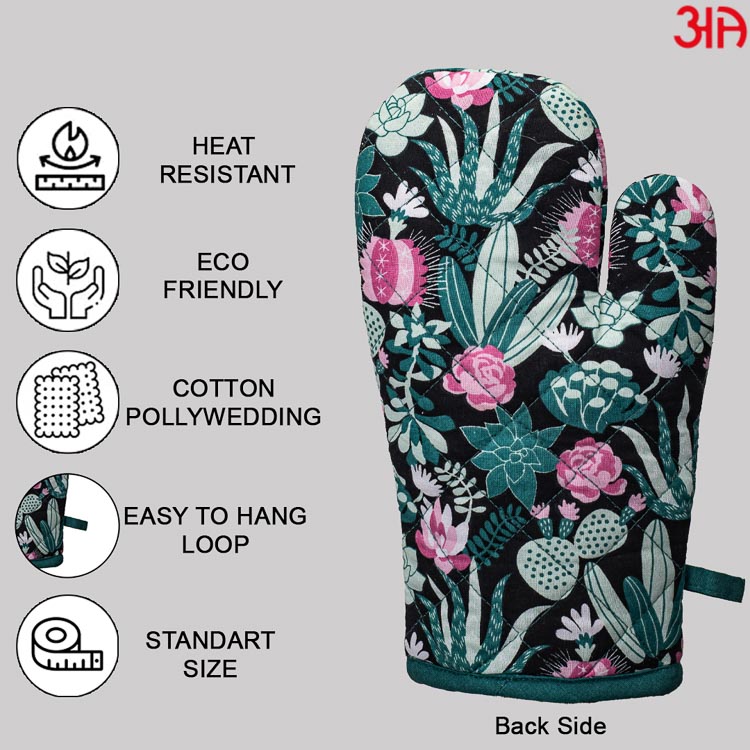 Jungle Trance Printed Cotton Microwave Gloves
