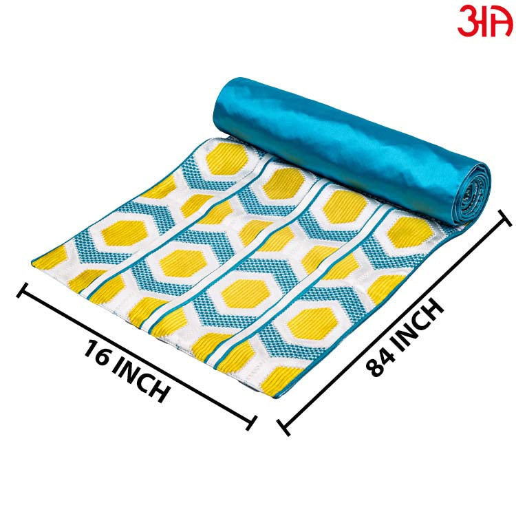 EMB Bed Runner Set (16x84 & 16x16) Inch