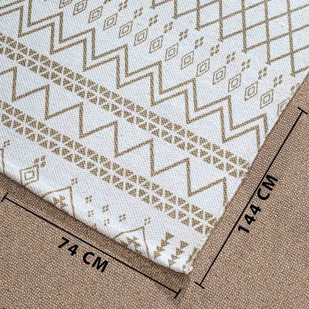 Premium White Copper Rug Design One 74x144 cm