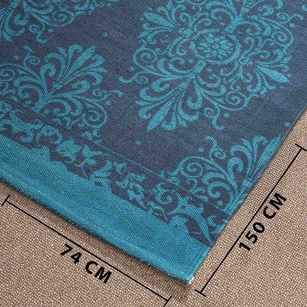 Premium Deep- Blue Rug Design Four 74x144 cm