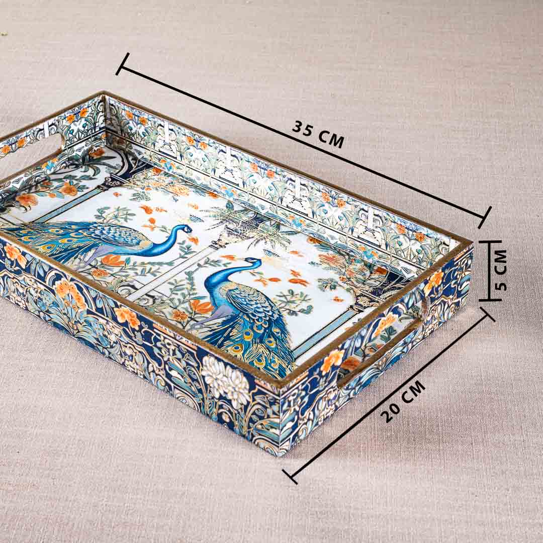 Pecock Rectangle MDF Tray