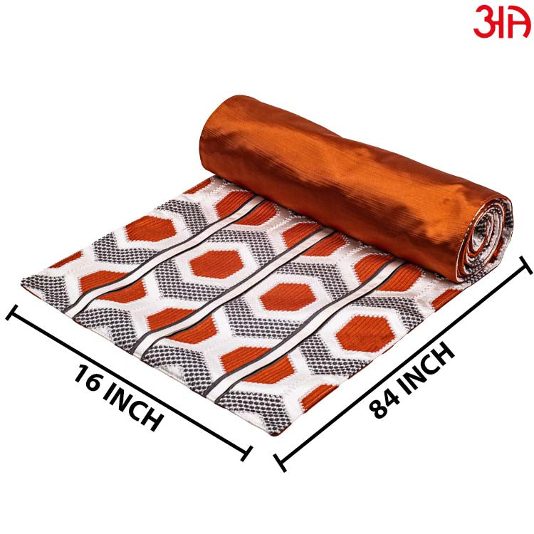 EMB Bed Runner Set (16x84 & 16x16) Inch