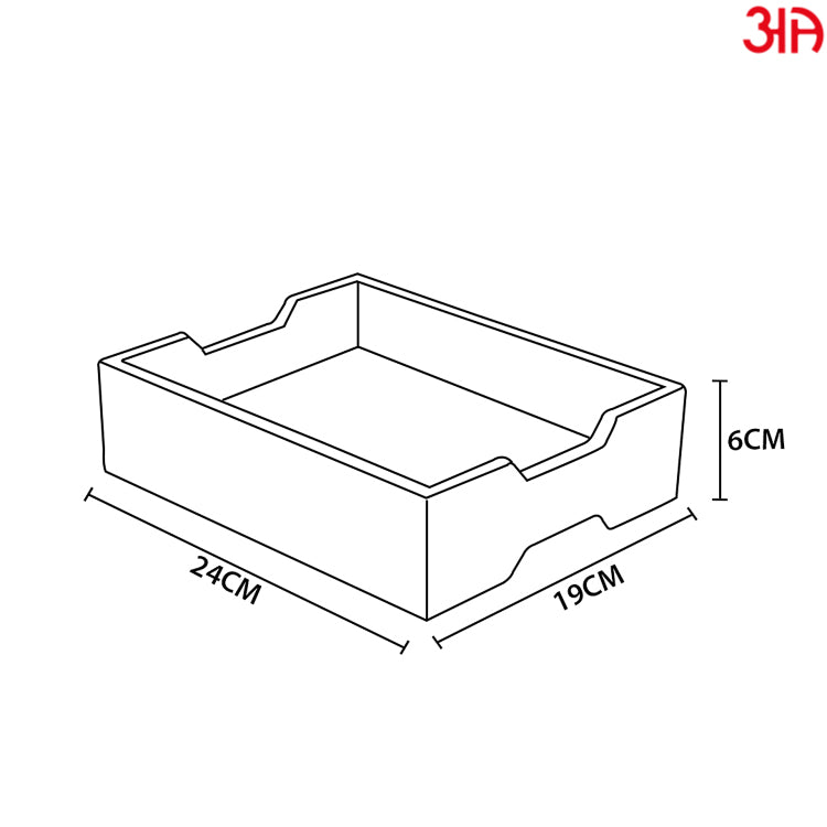 Black Multi Purpose Tray (24X16X9)-CM