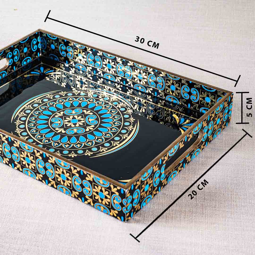 Premium Abstract Rectangle Mdf Tray Design Five 8X12X2 Inch