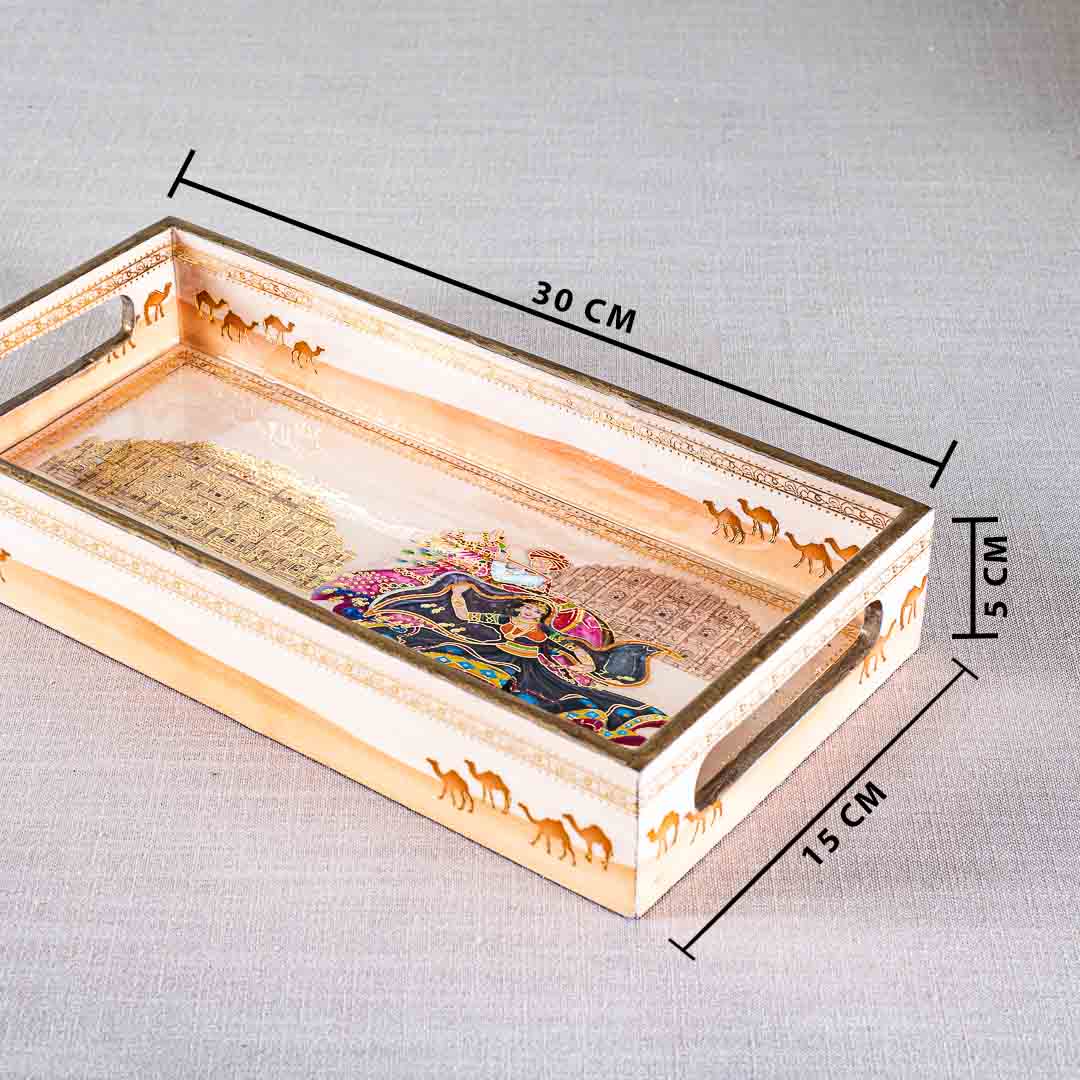 Premium Moghal Rectangle Mdf Tray