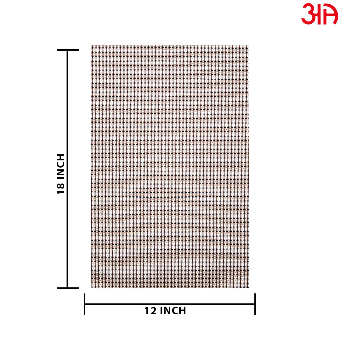 Subtle Grey Pvc Table Mat (2Pcs Set) (12x18) Inch