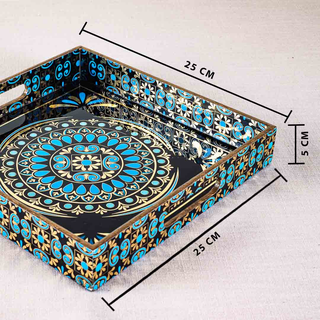 Premium Abstract Square Mdf Tray Design Five 10X10 Inch