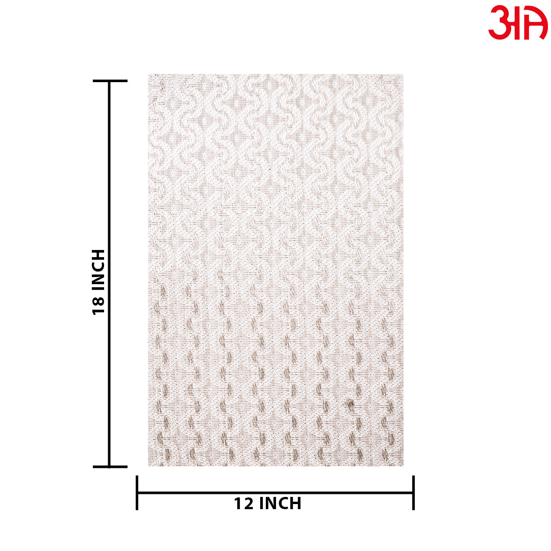 Silver Textured Pvc Table Mat (2Pcs Set) (12x18) Inch