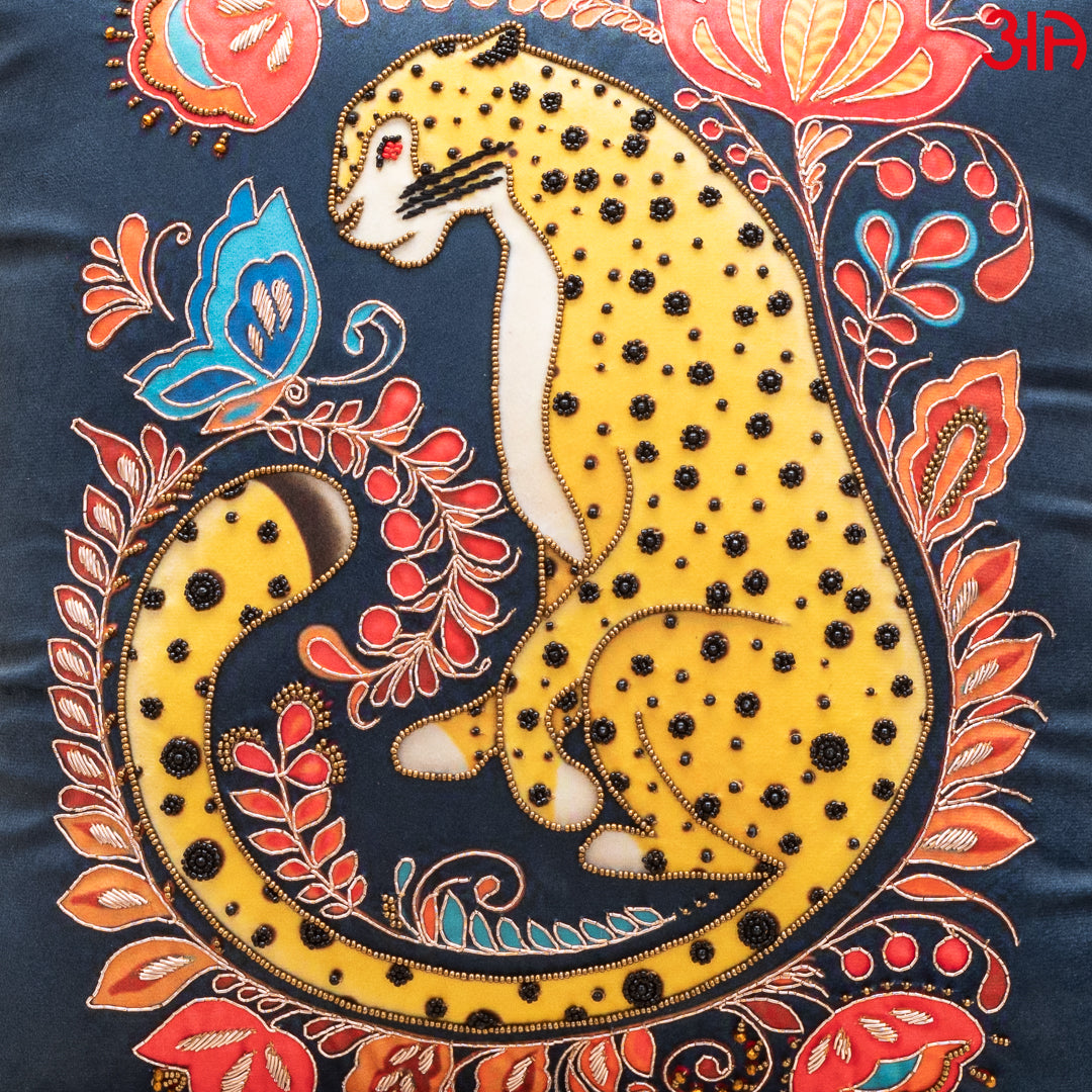 animal print cushion cover front tiger