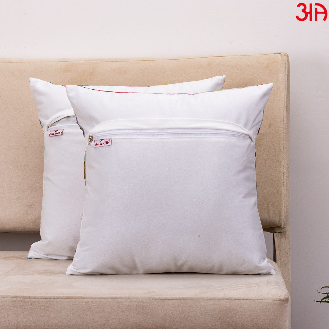 Embroidered Rose Dew Drop Cushion Cover