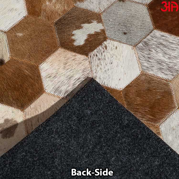 hexagon design leather carpet 4x6 feet4