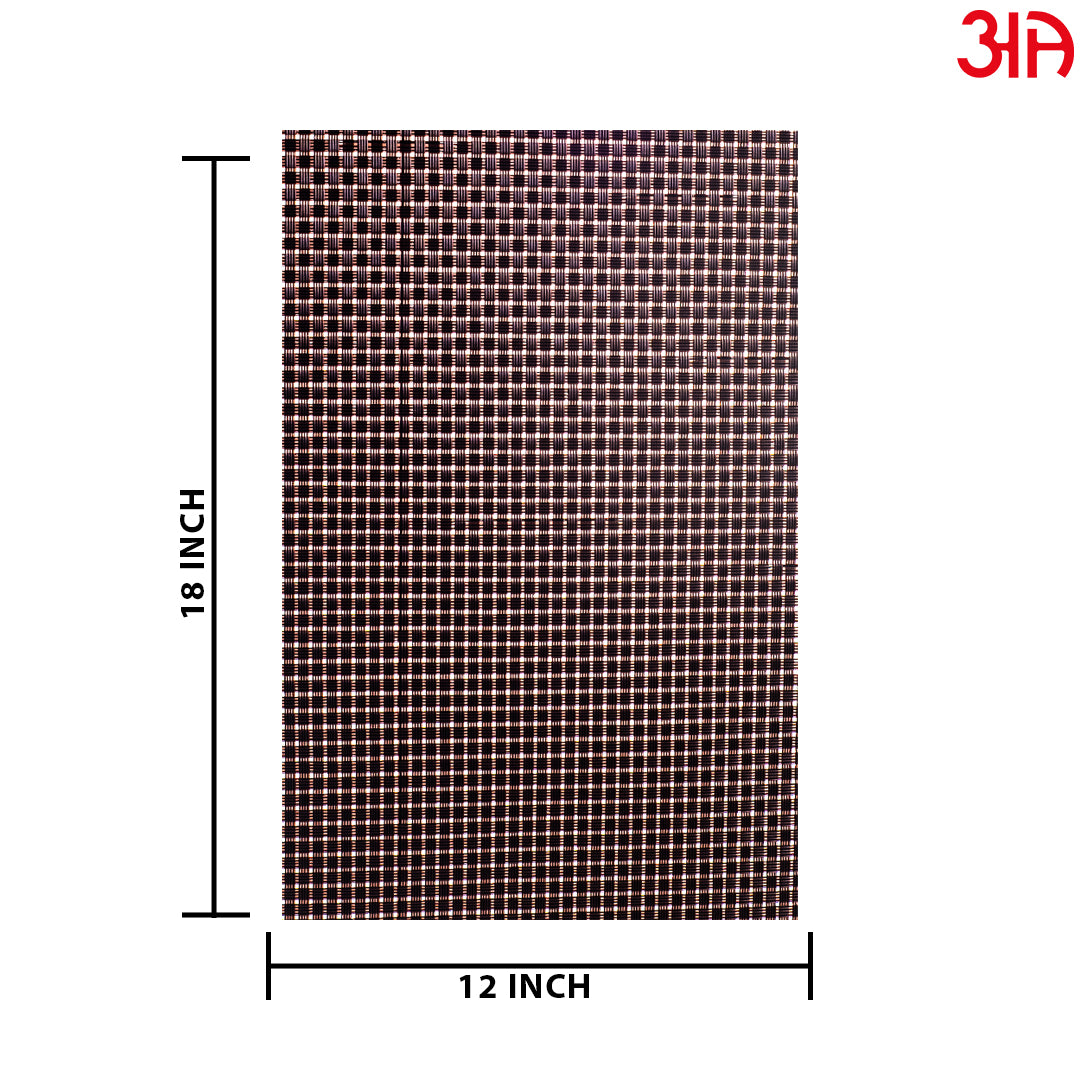 Plain Brown Pvc Table Mat (2Pcs Set) (12x18) Inch