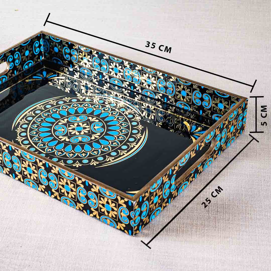 Premium Abstract Rectangle Mdf Tray Design Five 10X14X2 Inch