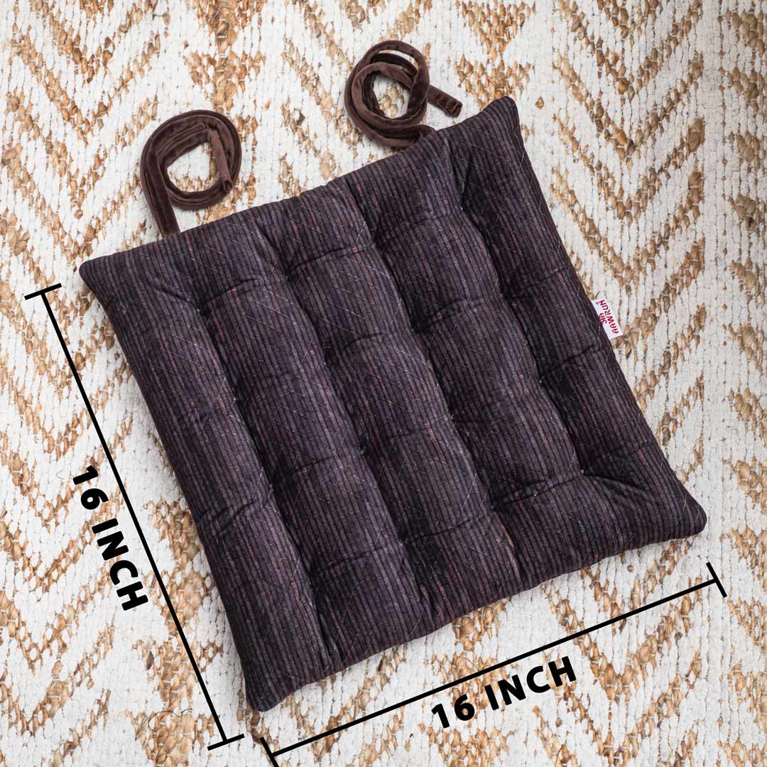 Premium Velvet Quilted Chair Pad