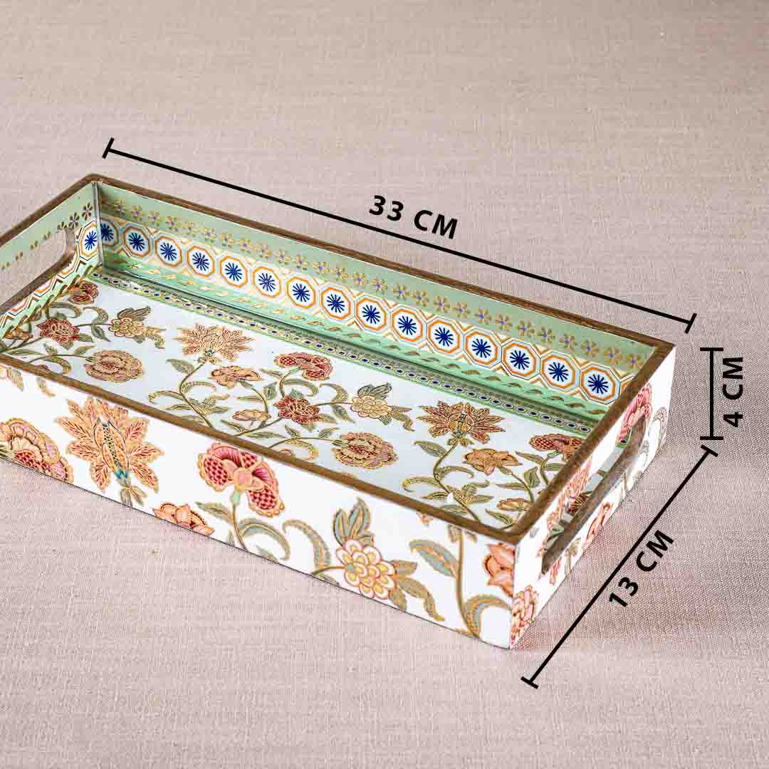 Premium Elephant Rectangle Mdf Tray Design Three 13X5X1.5 Inch