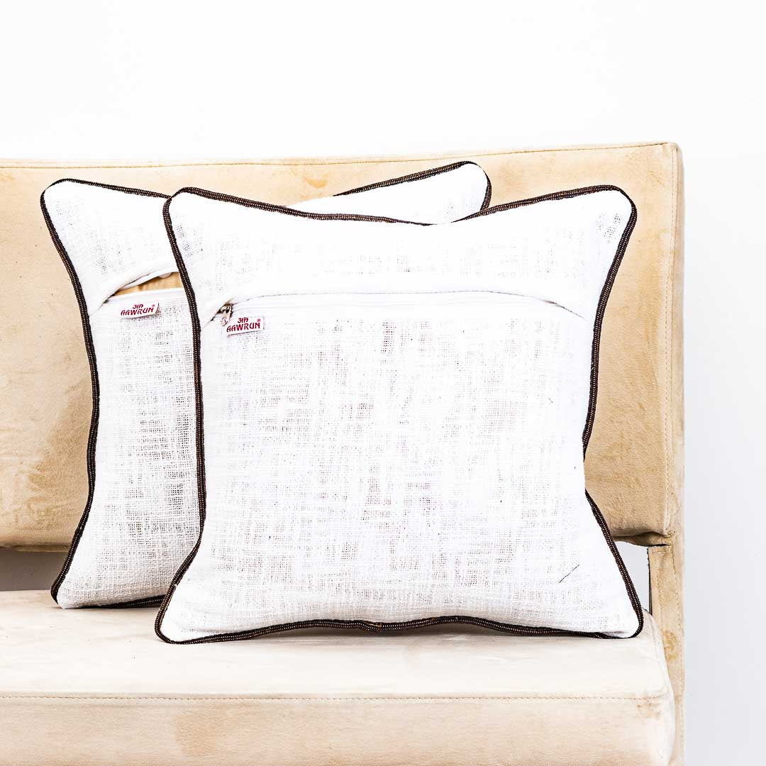 Gorgeous Palm Tree Cushion Cover with Hand Work