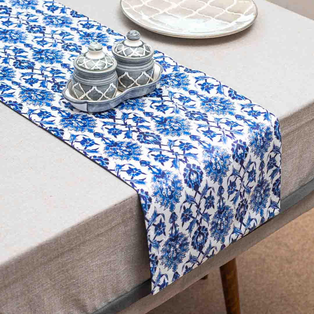 Blue-White Digital Printed Runner