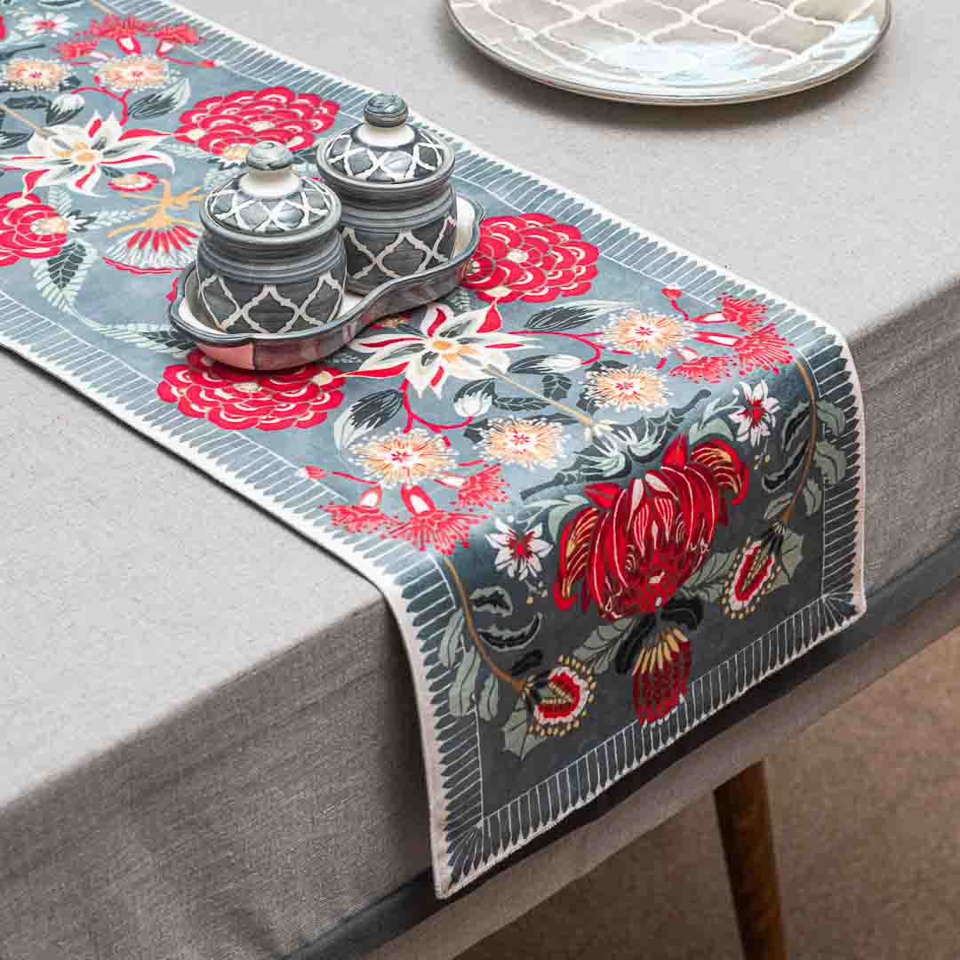 Flower Digital Printed Table Runner