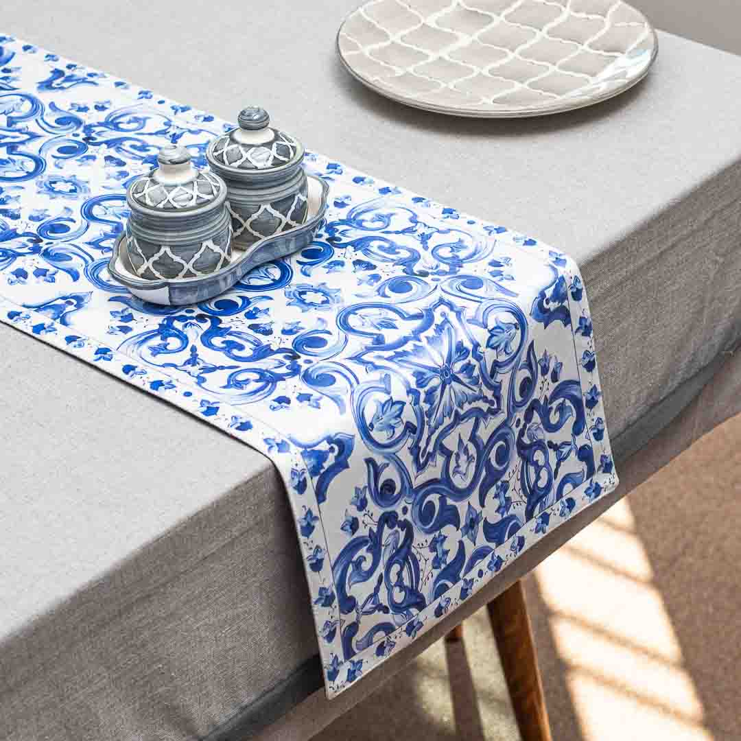 Premium Blue Digital Printed Runner