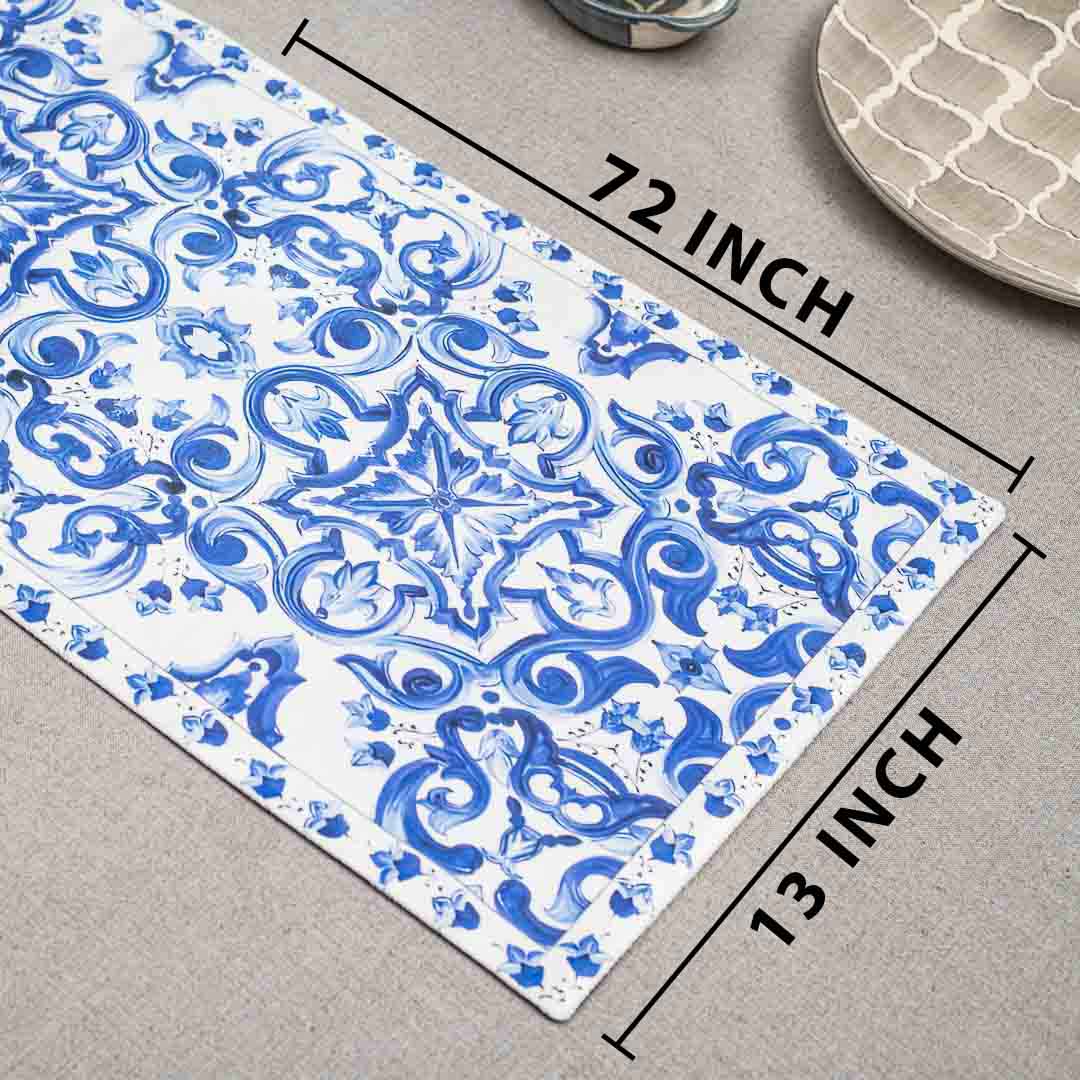 Premium Blue Digital Printed Runner