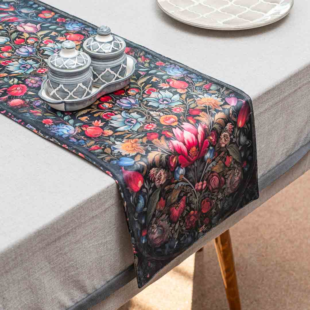 Flower pattern Digital Printed Table Runner
