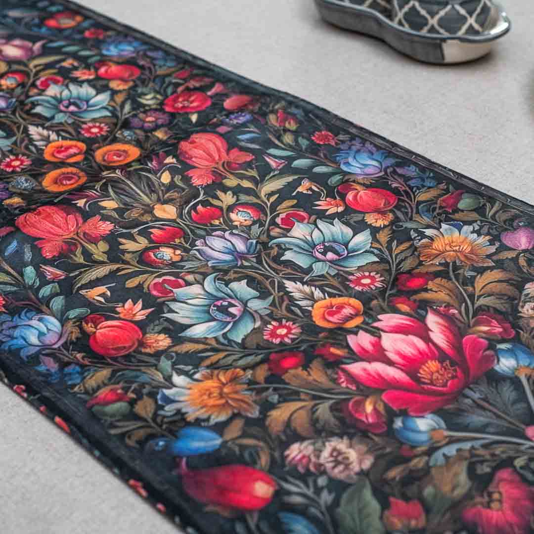 Flower pattern Digital Printed Table Runner