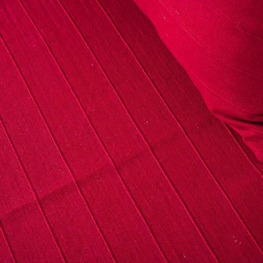 Red Premium Cotton Jacquard Exp Bedcover Set (1+2)