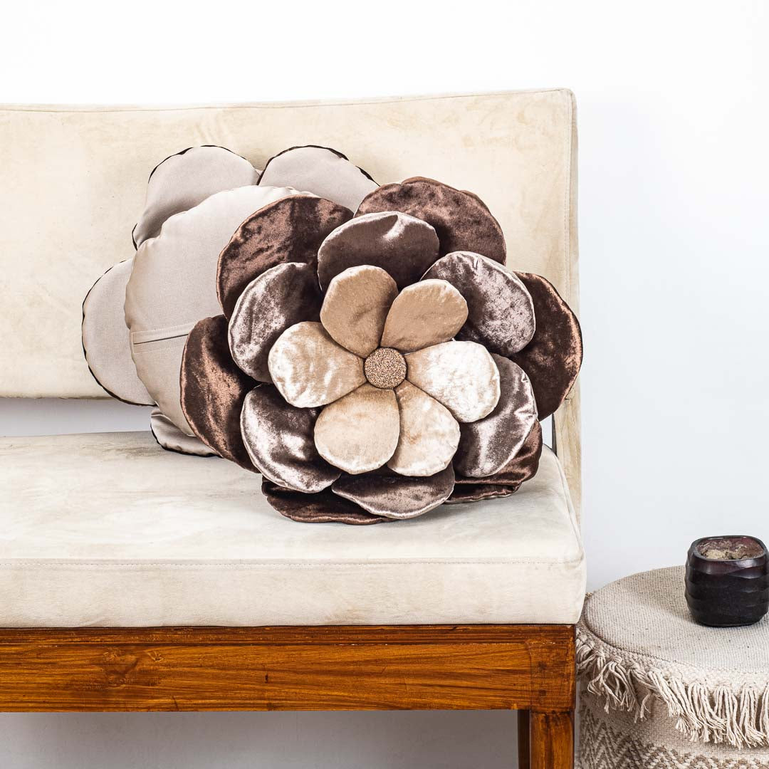 Charming Rose-Shaped Cushion Cover