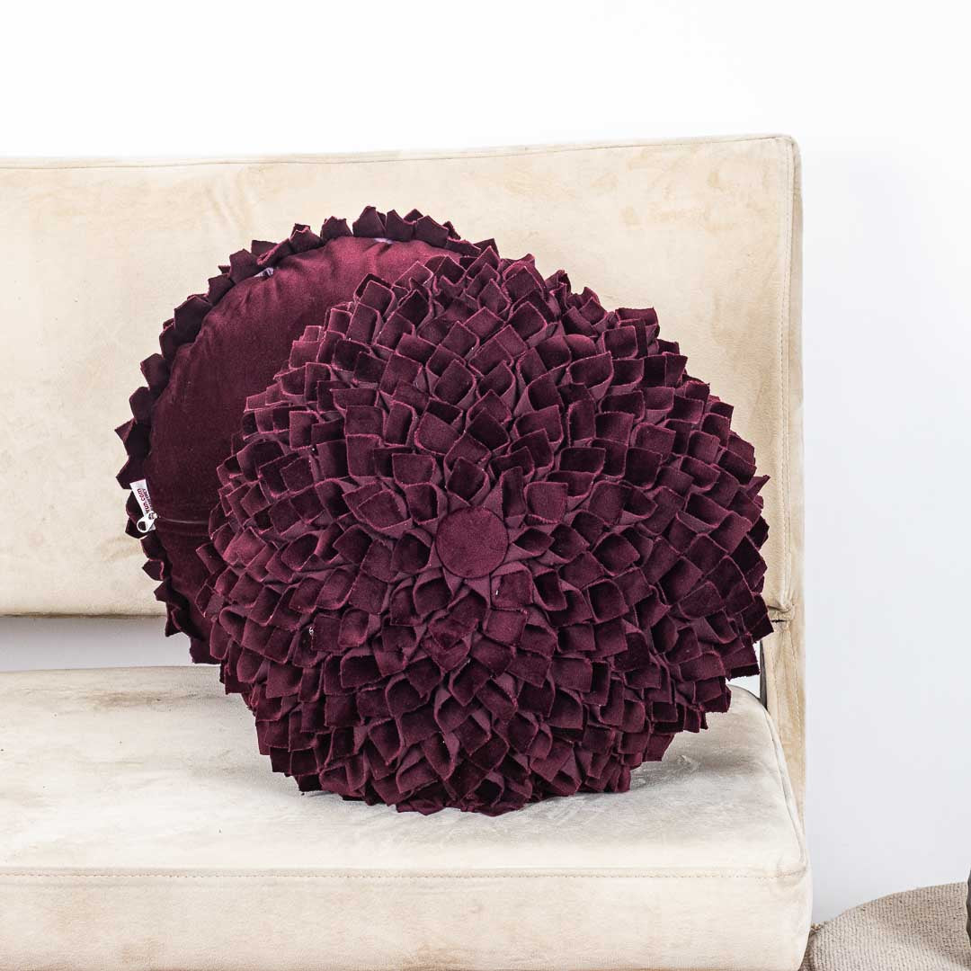 Premium Dalia Flower Cushion Cover