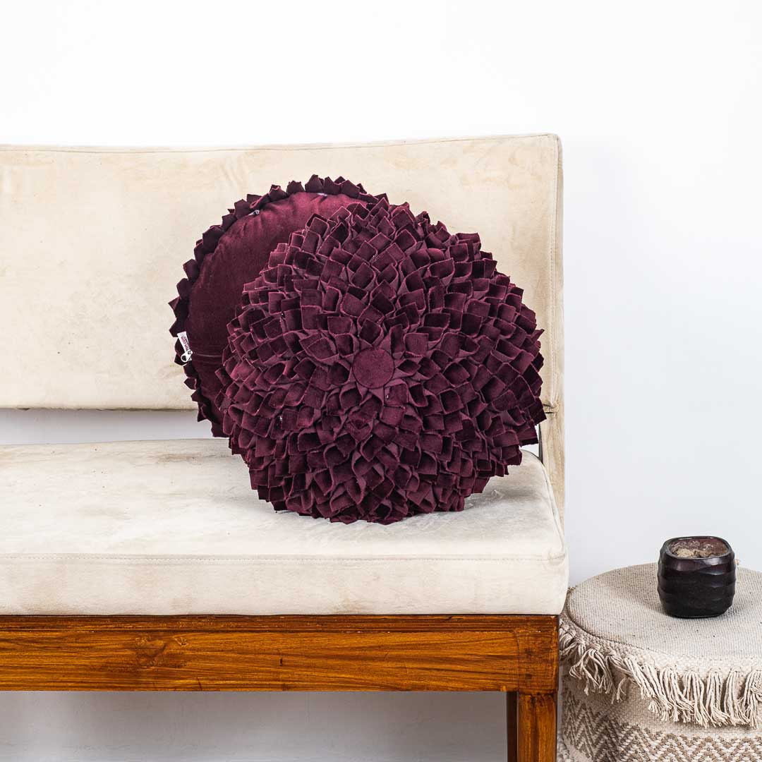 Premium Dalia Flower Cushion Cover