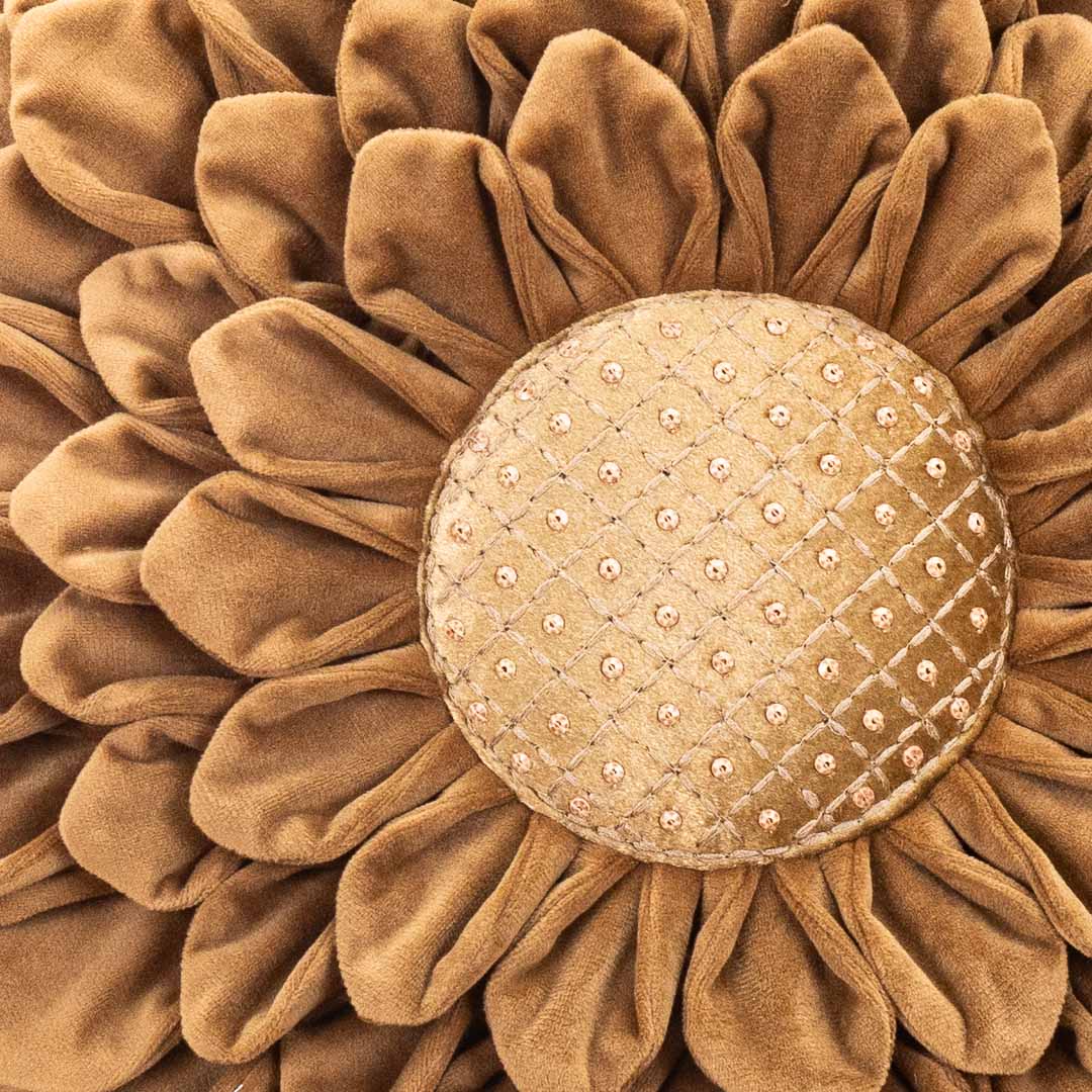 Luxe Velvet Sunflower Cushion Cover
