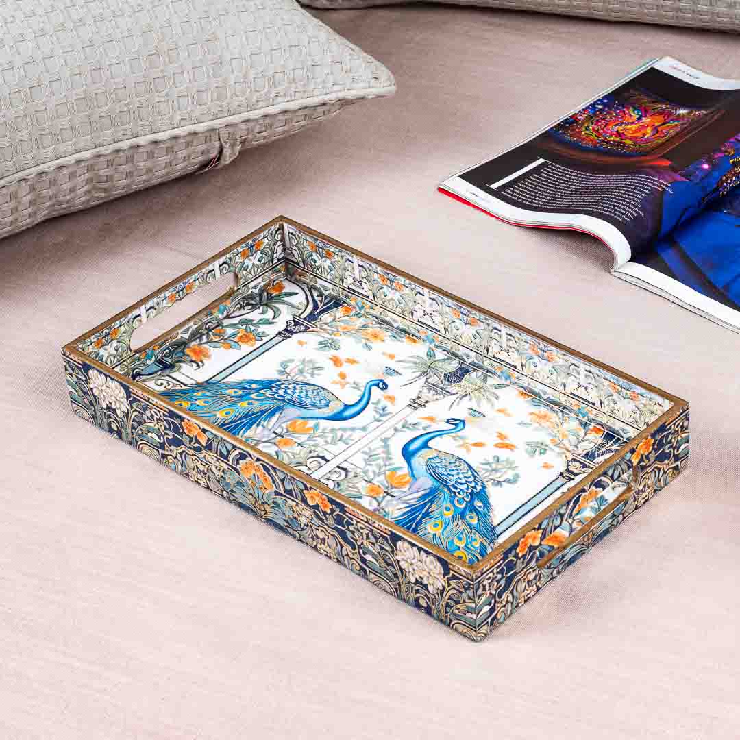 Pecock Rectangle MDF Tray