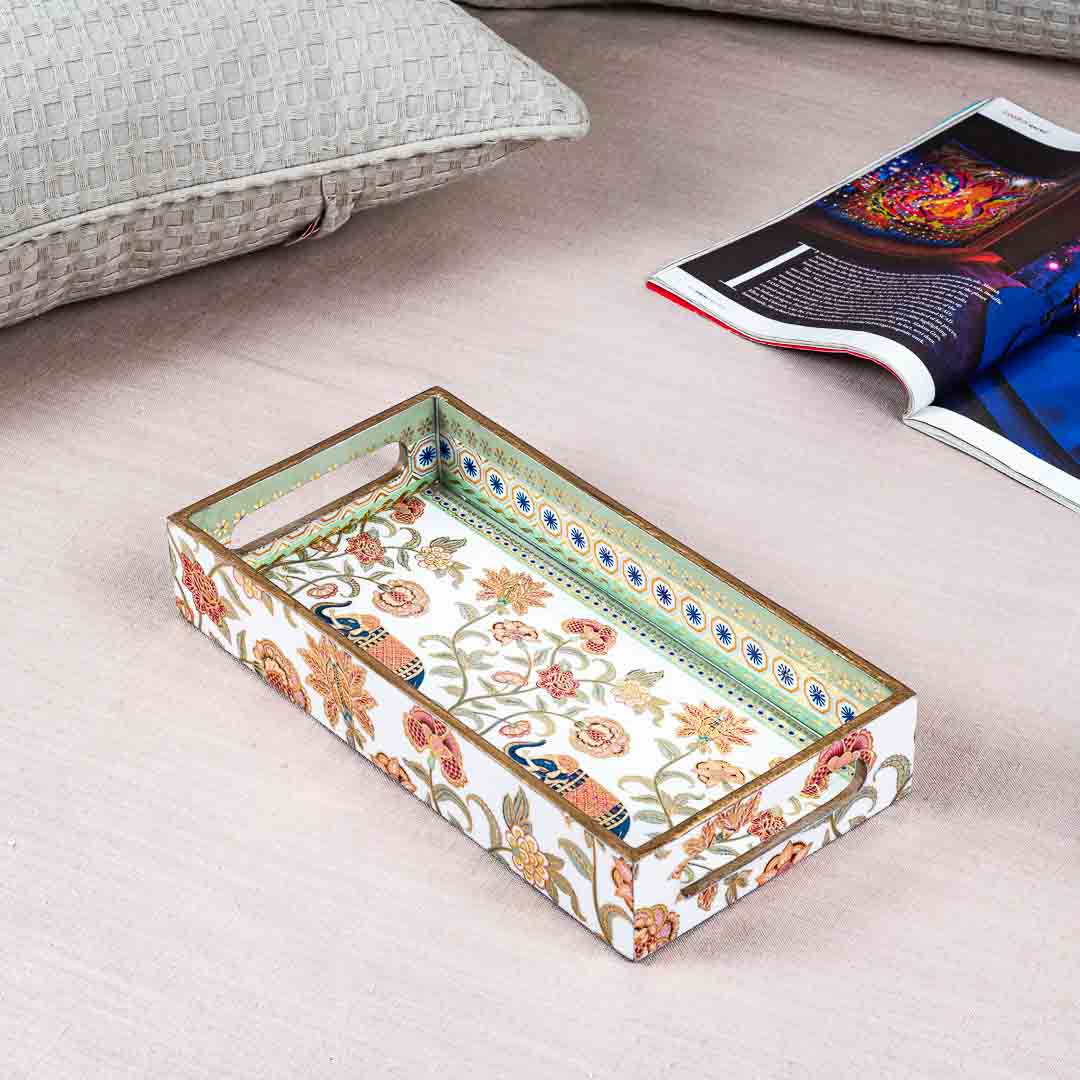 Premium Elephant Rectangle Mdf Tray Design Three 13X5X1.5 Inch