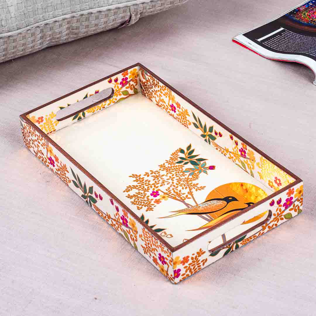 Premium Leaf Rectangle MDF Tray