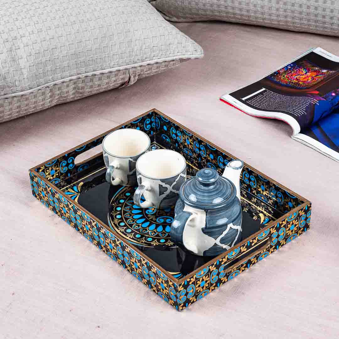 Premium Abstract Rectangle Mdf Tray Design Five 10X14X2 Inch