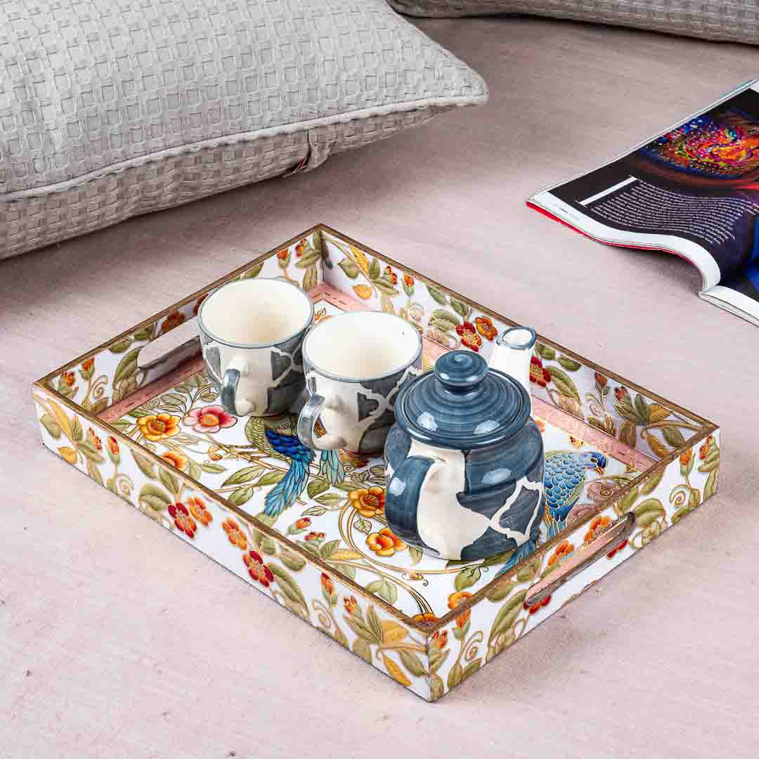 Premium Baird Rectangle Mdf Tray Design Four 10X14X2 Inch