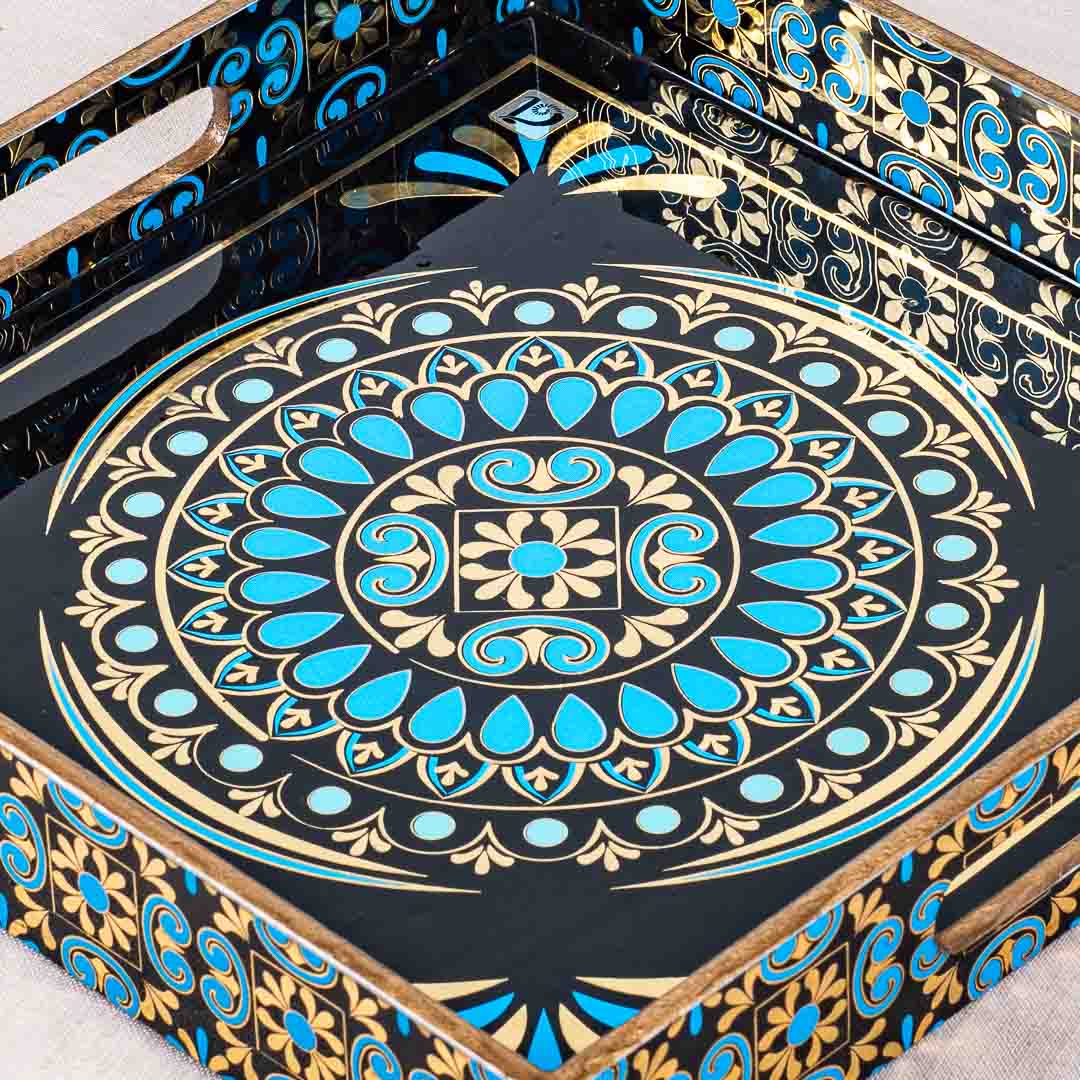 Premium Abstract Square Mdf Tray Design Five 12X12 Inch