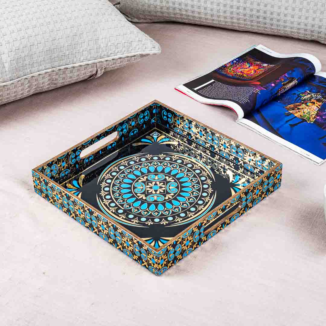 Premium Abstract Square Mdf Tray Design Five 12X12 Inch