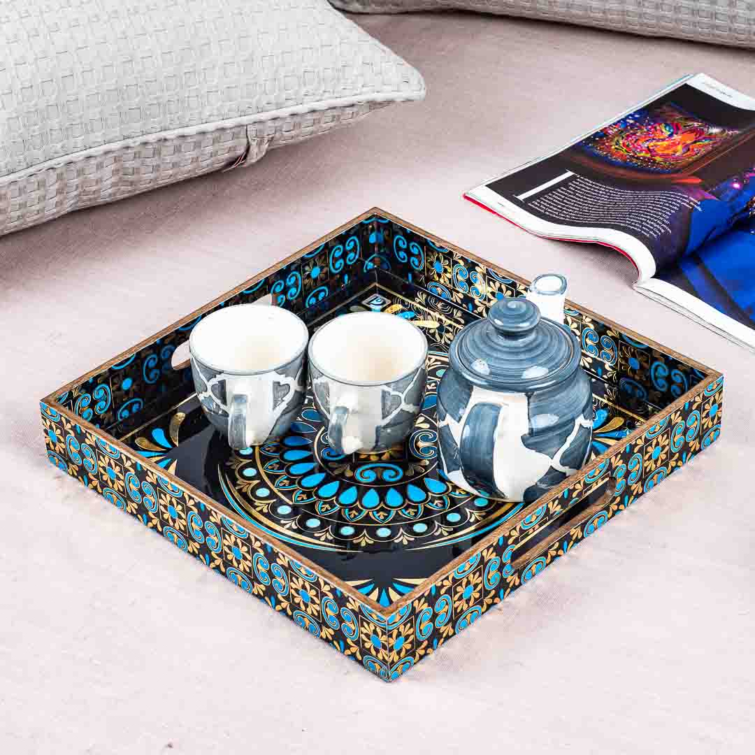 Premium Abstract Square Mdf Tray Design Five 12X12 Inch