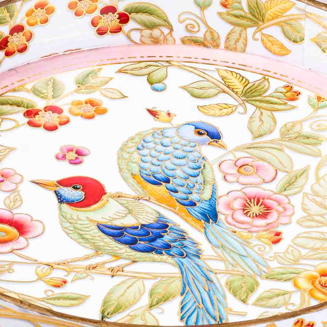 Premium Pair Baird Mdf Round Tray Design Four