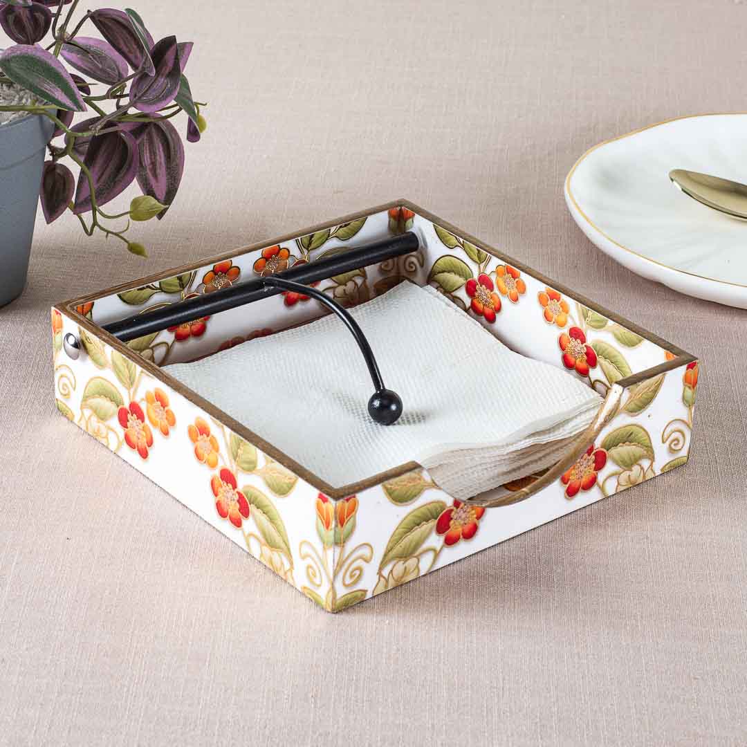 Premium Bird Square Mdf Tissue Holder Design Four 7.5 IN Square