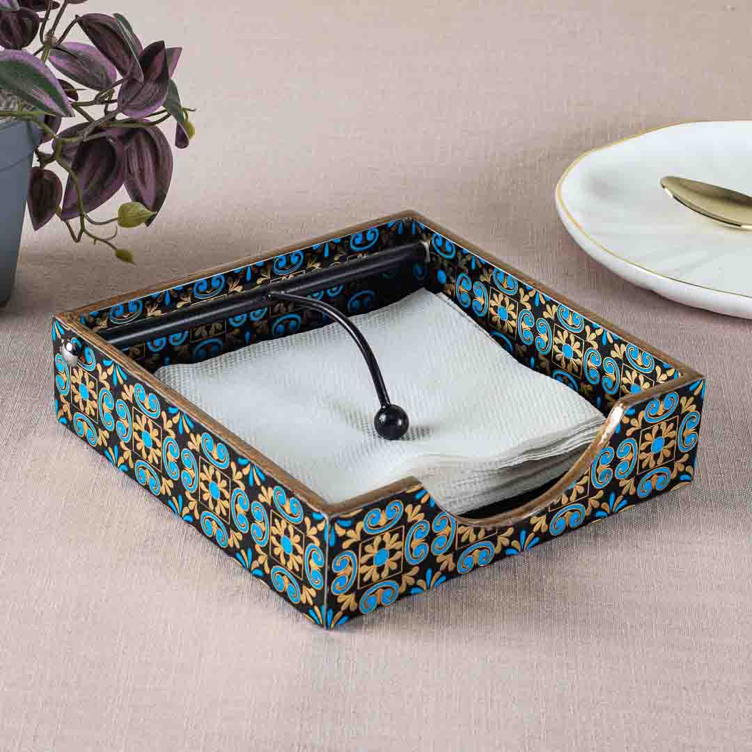 Premium Abstract Square Mdf Tissue Holder Design five 7.5 IN Square