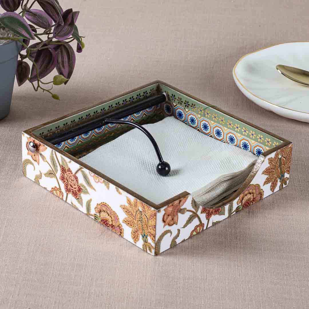 Premium Elephant Square Mdf Tissue Holder Design Three 7.5 IN Square