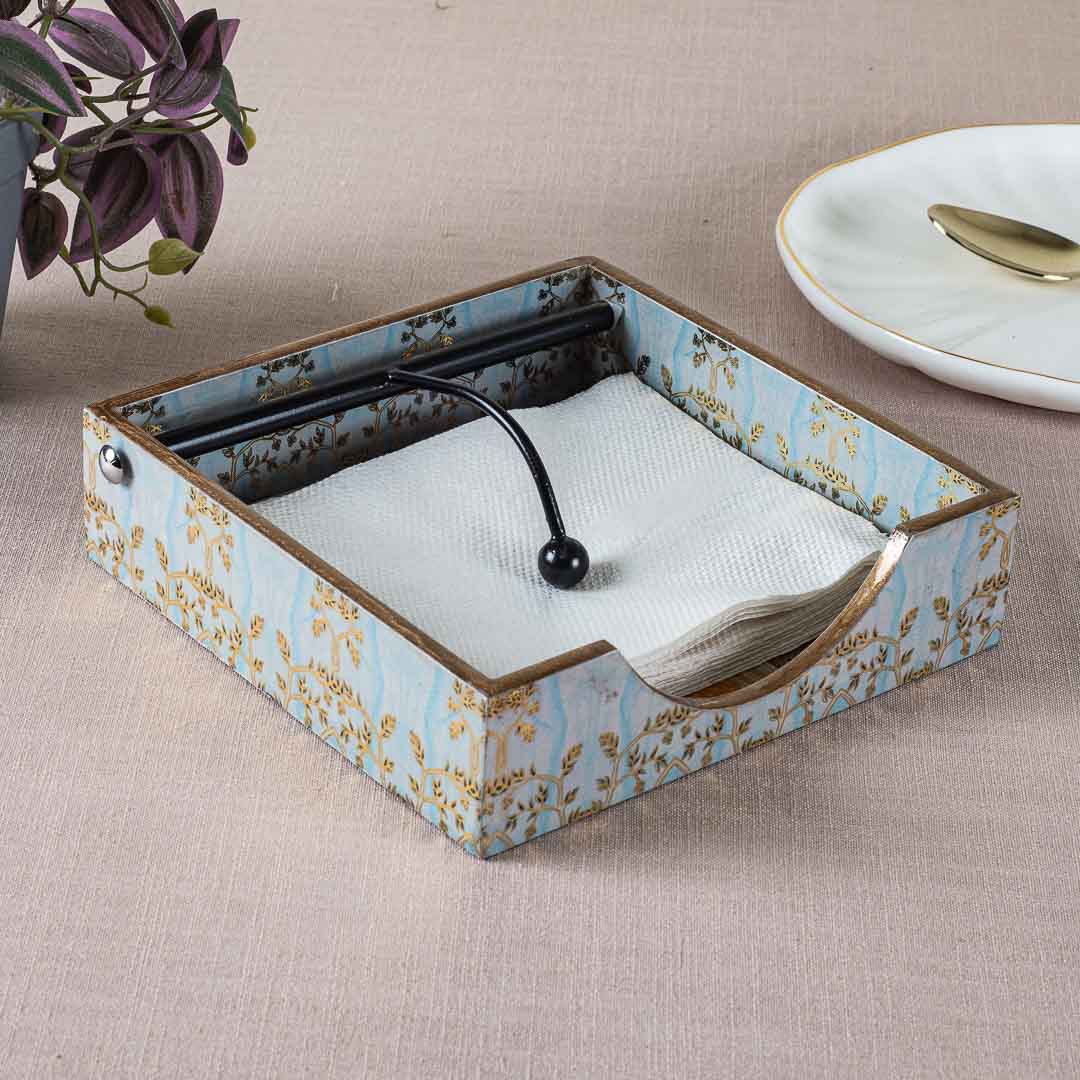 Premium Mughal Square Mdf Tissue Holder Design Two 7.5 IN Square