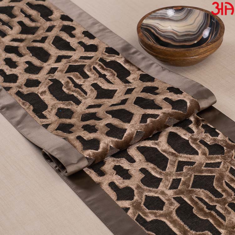 Brown Rustic Design Table Runner (13x48) Inch