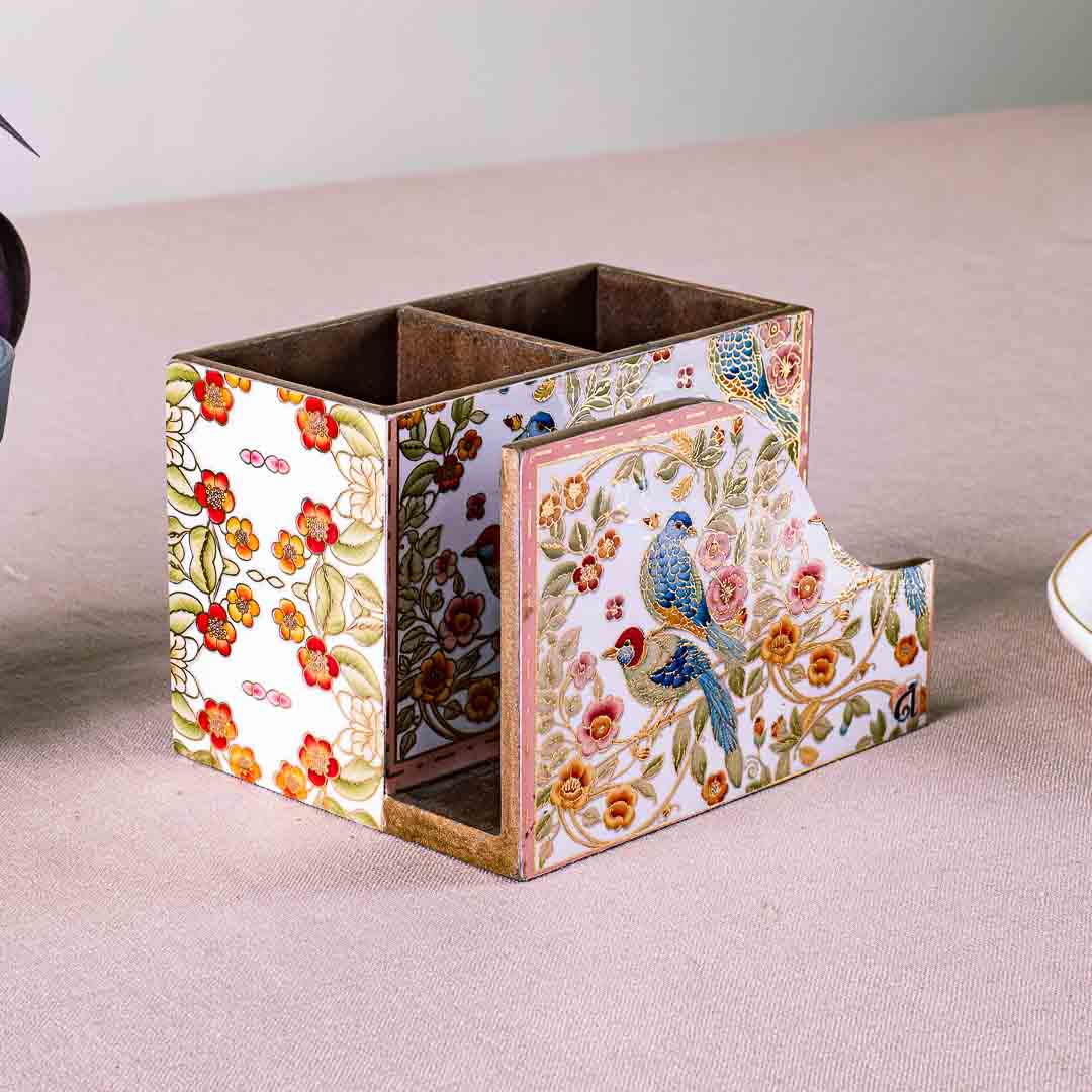 Premium Baird Mdf Cutlery Npk Holder Design Four 6X4.5X4 Inch