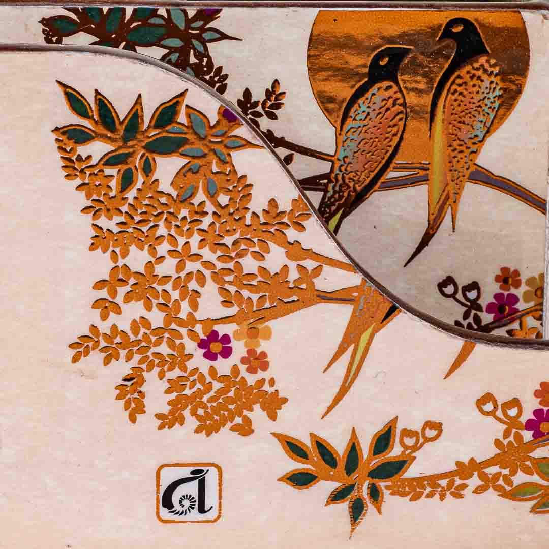 Premium Love Bird Mdf Cutlery Npk Holder Design Nine 6X4.5X4 Inch