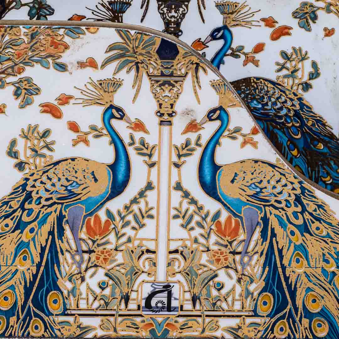 Premium Peacock Mdf Cutlery Npk Holder Design One 6X4.5X4 Inch