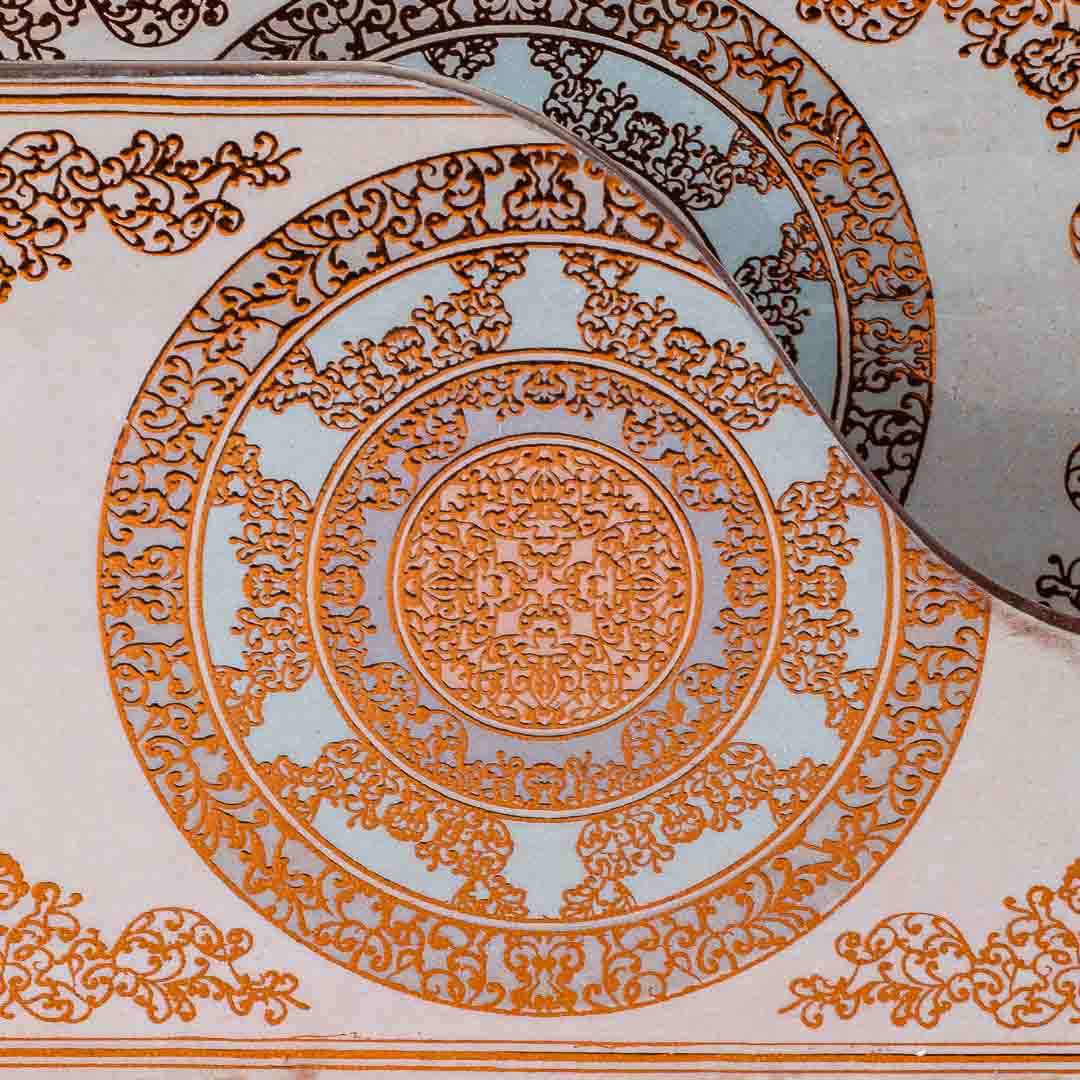 Premium Abstract Gold Mdf Cutlery Npk Holder Design Six 6X4.5X4 Inch